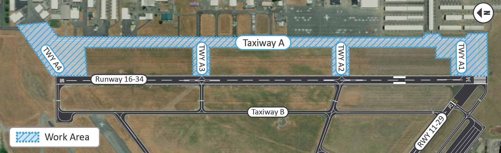 Taxiway A project map