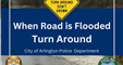 Turn Around Dont Drown Image Flooding Sign to Turn